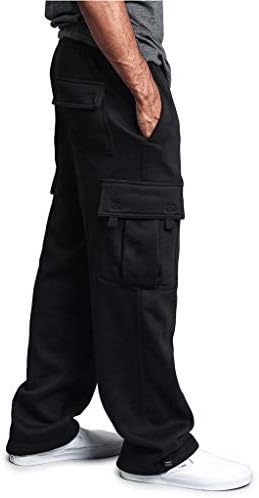 Muške teretne hlače s otvorenim dnom, ravne hlače ležernog širokog kroja, široke sportske hlače za trčanje s džepovima