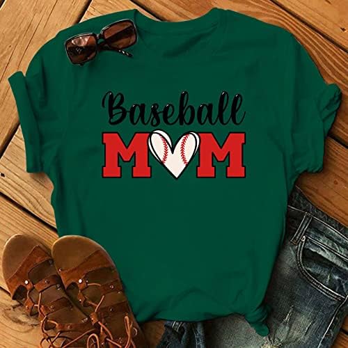 Ženska mama košulja za bejzbol 2023 Baseball Sezona košulja bejzbol obožavatelj poklon tinejdžera casual utakmica dani kratkih rukava