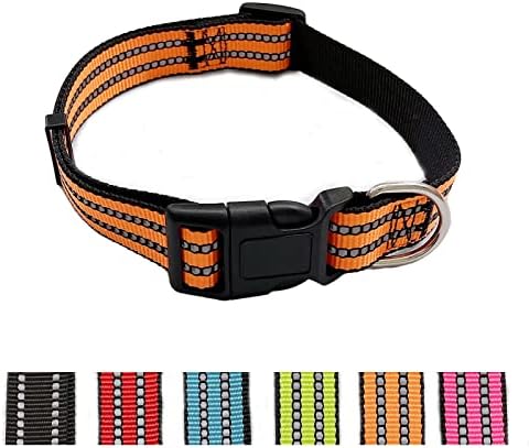 Reflektivni ogrlice za pse u 6 boja prozračne najlonske ovratnike za kućne ljubimce, 3 veličine za male i srednje pse