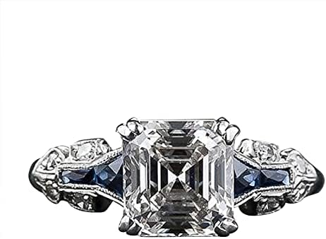 Modni izvrsni dijamantni prsten nepravilnog oblika u obliku trapeza s kvadratnim dijamantom za žene vjenčani prsten nakit poklon muški
