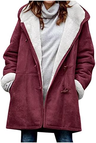 Ascobo kaputi za žene Odjetna ženska zimska kaputa Outlowear Outlat Solid tipke Lagane jakne plus kaputi s kapuljačama s kapuljačom