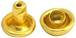 Wuuycoky Golden Double CAP Gljive za zakovice metala kapica 8 mm i post 6 mm pakiranje od 100 setova