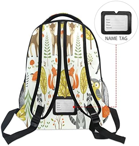 Ruksak školska torba za knjige putna torba Slatke šumske životinje drveće gljive i bobice za djevojčice dječaci tinejdžeri