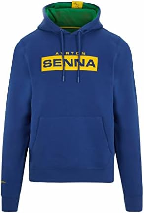 Muška dukserica s logotipom Airton Senna - Mornarsko plava