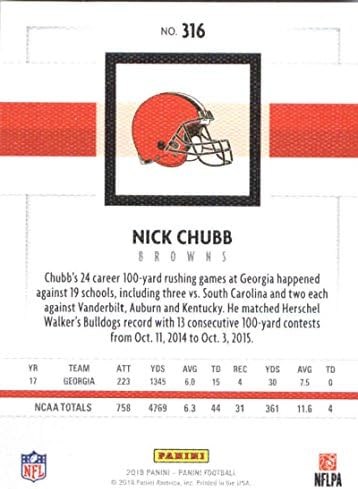 2018. Panini 316 Nick Chubb Cleveland Browns Rookie Football