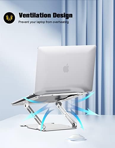 Podesivo postolje za prijenosno računalo, ergonomski držač za prijenosno računalo na stolu, izdržljivo aluminijsko sklopivo postolje