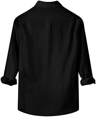 Košulje za muškarce ležerni gumbi dan dojenja ispis u boji s vrpcom košulja s ovratnikom s dugim rukavima bluze vrhovi