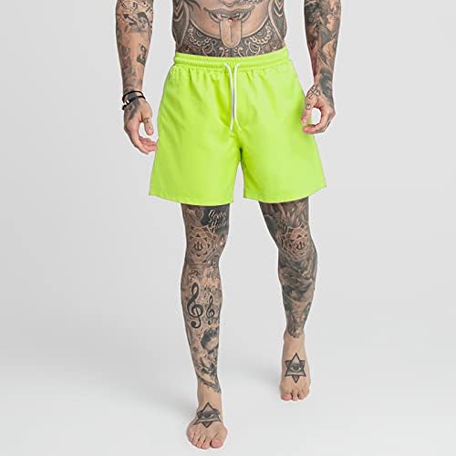 Miashui Big Mens Active Wering muški multifunkcionalne 5 -minutne hlače Solidne boje plaže sportske kratke kratke hlače u kratkim hlačama