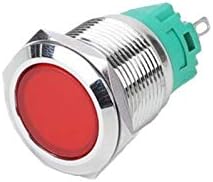 Waazvxs 19 mm metalni prekidač gumba s velikim područjem LED svjetiljkom momentalni/zasun automobil/računalo/zvono 3V 6V 12V 24V 110V