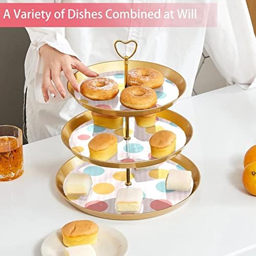 3 slojeva za deserte za deserte plastična ploča s voćnim pločama za posluživanje za vjenčanje za vjenčanje za rođendan tuš čajne ukrase