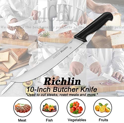 Nož za rezanje mesa, 10-inčni Kuharski nož, nož za rezanje odrezaka, Noževi za rezanje, Ultra oštar kuhinjski nož od nehrđajućeg čelika
