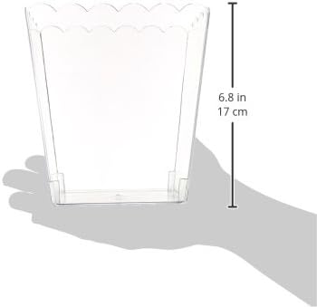 Plastična posuda srednje veličine s nazubljenim rubom - 6 inča - prozirna - 1 kom.