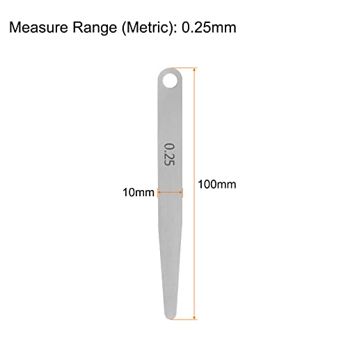 Harfington 5pcs mjerač brojača 0,25 mm debljina mjera 65mn čelični metrički jaz mjerni alat, pojedinačna oštrica