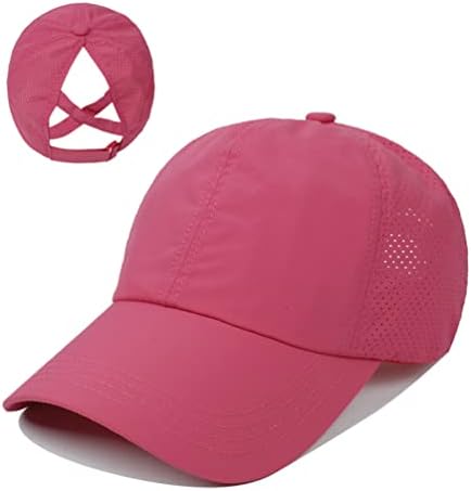 Čvrsta boja Jednostavna bejzbolska kapa, ženski crossover visoki konjski šešir podesiva kopča za golf kamion za vizir