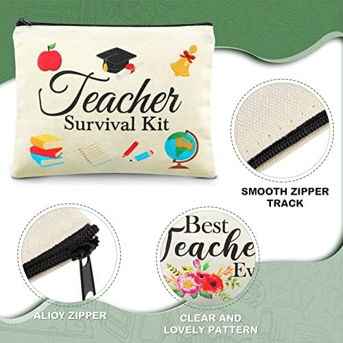 Pokloni za uvažavanje nastavnika 6 PCS učitelja Presentne torbe za šminku 6 PCS učitelj učitelj učitelj učitelj Ključni lanac Travel