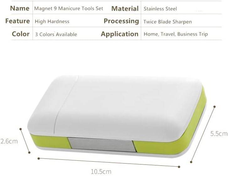 Seasd Manicure Set Plastic Box Clipper za nokte od nehrđajućeg čelika Profesionalni rezač noktiju za rezač prijenosni alati za putovanje