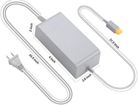 Trenro punjač za Wii U konzolu, izmjenični adapter za napajanje kabela za punjenje kabela za Nintendo wii u konzolu