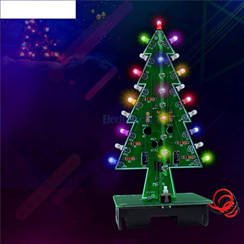 3D božićno drvce DIY kompleti 7 boja svjetla bljeskalica LED krug božićna drvca LED
