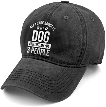 Sve do čega mi je stalo je moj pas i možda bejzbolska kapa koju vole 3 osobe, Podesivi klasični vintage Traper šešir s opranim vrhom