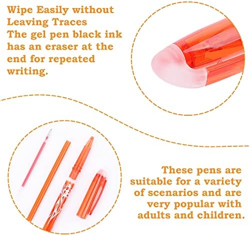 Uspješno 8 boja olovke za uklanjanje olovki za brisanje gel olovke 8 pcs 0,7 mm vrh utrljajte olovke za uklanjanje olovke s gumom za