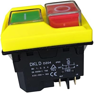 Gumb za prekidač za napajanje DZ04 4 Pins vodootporni elektromagnetski prekidači za pritiskanje Pokrenite STOP Switch za stroj za mljevenje