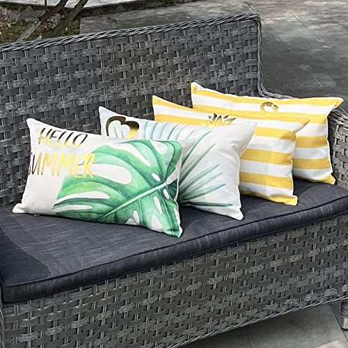 Unesen zdravo ljetni jastuk prekriva vodootporni 12x20 set od 4 za ljetne ukrase žuti trag zlatni jastuk za jastuke tropski ananas