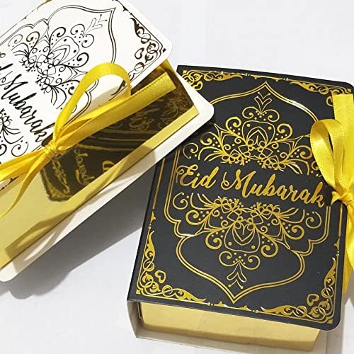 10pcs Kur'anski oblik knjige Eid Mubarak kutija bombona Islam Ramadan poklon kutije čokoladni kolačići Pakiranje kutija Ramazan poklon
