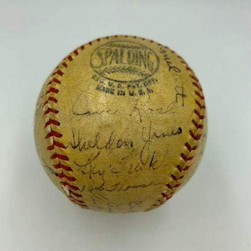 Lijep tim iz 1947. New York Giants potpisao je bejzbol 27 sigs ernie Lombardi JSA coa - Autografirani bejzbol