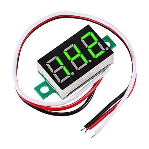 DiITAO tester napona Mini 0,36 3 žice DC 0-30V 3-znamenkasti tester mjerača voltmetra plavi/crveni/zeleni LED zaslon Napon testera