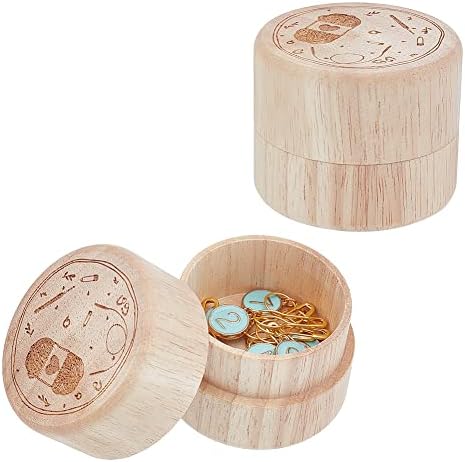 2 kom 2.2. 1. 7 mini okrugla drvena kutija za nakit drvena kutija za pohranu vjenčanih prstenova kutija za nakit Drveni poklon marker