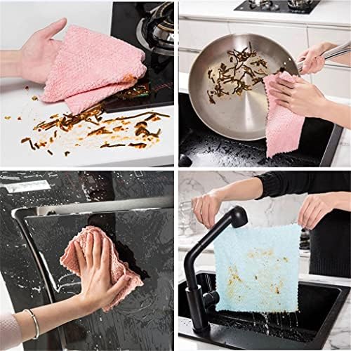 Sslfqnd 5pcs mekani mikrofiber kuhinjski ručnici super upijajuća jela krpa anti-masa za brisanje krpe ručnik za čišćenje domaćinstva