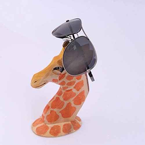 Vicasky ukras zaslon ručno izrađen drveni držač spektakla za životinjsku naočalu držač drva za naočale za kućni ured ukras pulta (žirafe