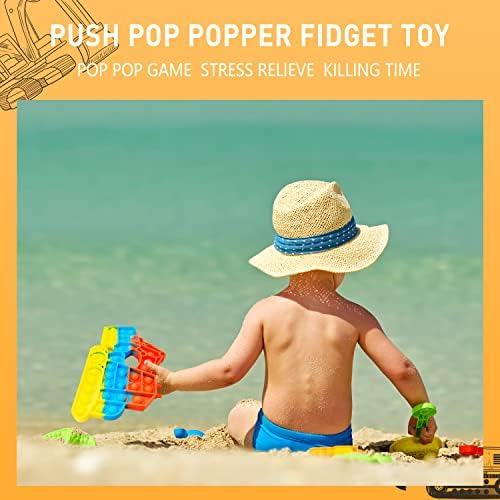 Hooyiiok push pop bagerator pop fidget igračka, stres ublažavanje fidget senzorne igračke, fidget popper za autizam posebne potrebe,