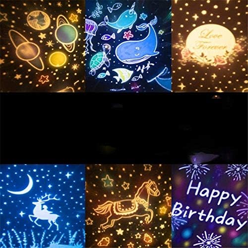 ZPLMW Star Projector Light Baby Night Starry Light Lamp Lamp Ocean Wave Projector 6 Color S For Kids Spavaća soba