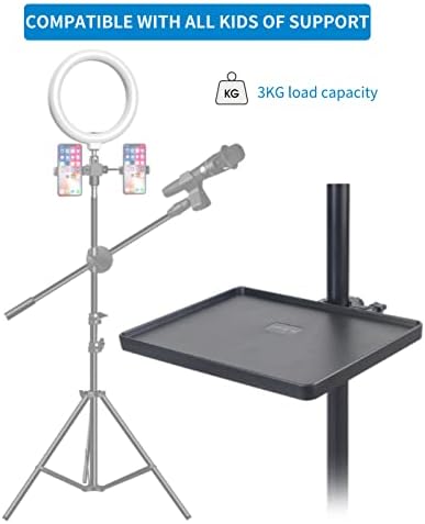 Ladica za stalak za mikrofon, 6,5x8,7in Mic Stand Clamp na držaču stalka, pribor za glazbu za MIC, zvučnu karticu, mobitel