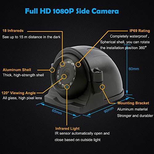 Sustav sigurnosnih kamera od 7 inča od 1080 inča, ugrađena kamera s kamerom od 1080 inča, četverojezgreni podijeljeni zaslon, monitor