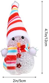 Toyandona Snowman Night Light 4 komada božićni vođeni snjegović božićni dekoracija radne površine blistave Snowmenove svjetiljke boje