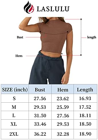Laslulu ženske vježbe kratkih rukava vrh bez bešavnih rugavih vrata obrezane atletske košulje ljetne rebra izlazeći majice u obliku