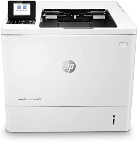 HP LaserJet Enterprise M607N jednofunkcija Žičana jednobojna laserski pisač, White - Samo ispis - 2,7 LCD, 55 ppm, 1200 x 1200 dpi,