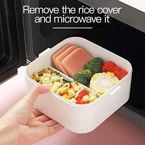 Kutija za ručak s mikrovalnom pećnicom s priborom za jelo odvojena kutija za ručak