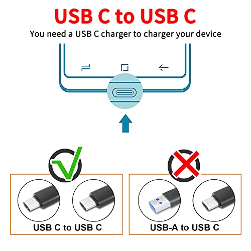 6-noga USB kabel C na USB C, kabel punjača USBC Type C snage 60 W za Samsung Galaxy S22 / S22 Plus / S22 Ultra /S23 / S21 FE 5G /20