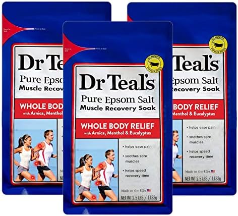 Epsom sol dr. Teala - lijek za oporavak mišića-olakšanje cijelog tijela s arnikom, mentolom, eukaliptusom-vrećica od 2,5 kilograma
