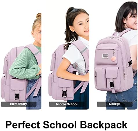 Školski ruksak za tinejdžerice, torba za knjige za srednje i srednje škole velikog kapaciteta, vodootporna školska torba s više džepova