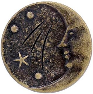 Bezelry 12 komada zvjezdani noćni čovjek u mjesecu Metal Shank gumbi. 20 mm