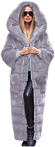 Žene kardigan s kapuljačom predimenzioniranom runom odmrznutom krznom kaputom jesen/zima čvrsta boja zgušnjava se duži kaput od flisa