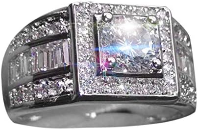 2023. Elegantni geometrijski dijamantni cirkon četvrtasti prsten muški nakit Zvjezdani prstenovi
