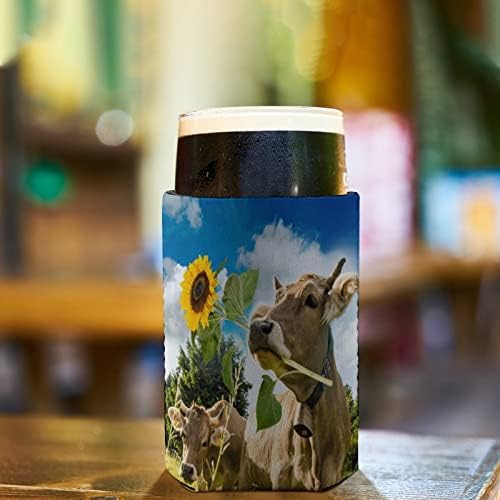 Suncokret smeđa krava šalice za ledenu kavu za višekratnu upotrebu izolirani držač za čaše sa slatkim uzorkom za tople hladne napitke