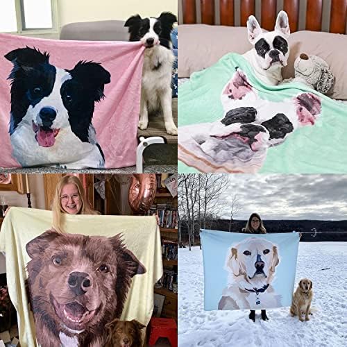 Slatki pas prilagođeni deka za kućne ljubimce s dvostranim pokrivačem za runo Personalizirana fotografija deka za kućne ljubimce prilagođena