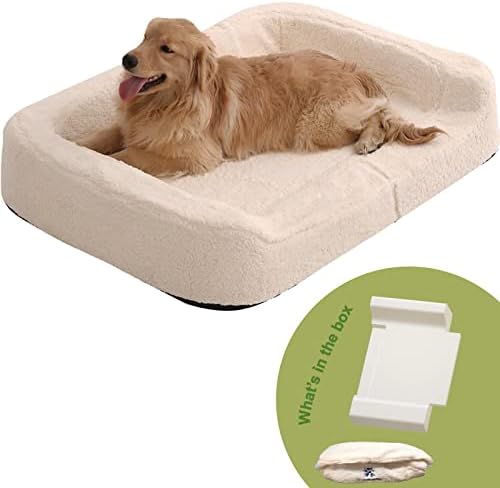 Pawmmy veličina podesivi krevet za pse, ortopedski krevet s pseom s pjenom od certipur-nas, vodootpornim psećim krevetom s uklonjivim