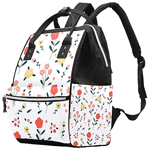 Lorvies cvjetni bijeli cvjetni pelenski pelena ruksak, putni ruksak s velikim kapacitetom muti-funkcionalne funkcije